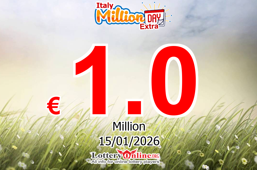 MillionDAY Extra results for 01/15/26: Jackpot raises to € 1 Million Euro