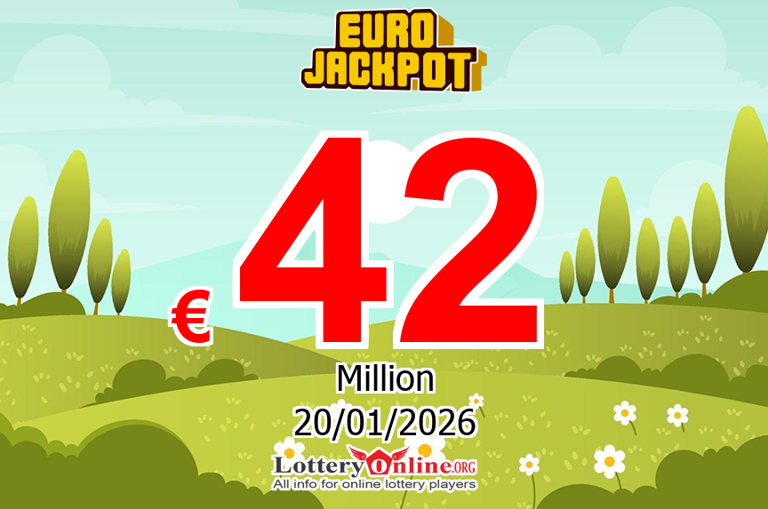 01/16/26 – the EuroJackpot result – Jackpot rolls to € 42 Million Euro