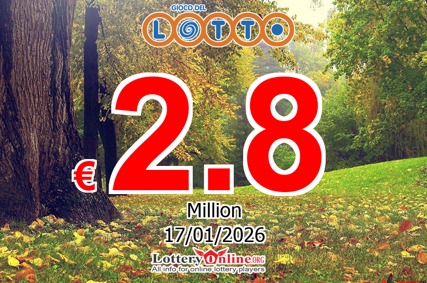 Lotto results for 01/16/26: Jackpot is € 2.8 Million Euro now