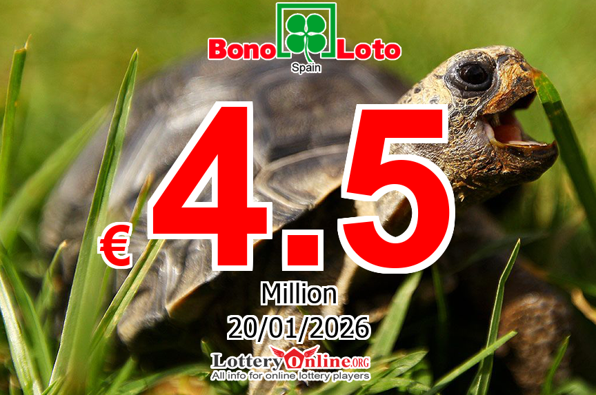 BonoLoto Live Results for 01/19/26, Tuesday Jackpot increases to € 4.5 Million Euro