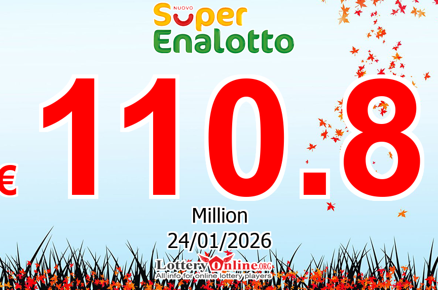 No Winner Friday, January 23, 2026 – SuperEnalotto Jackpot Rise To € 110.8 Million Euro