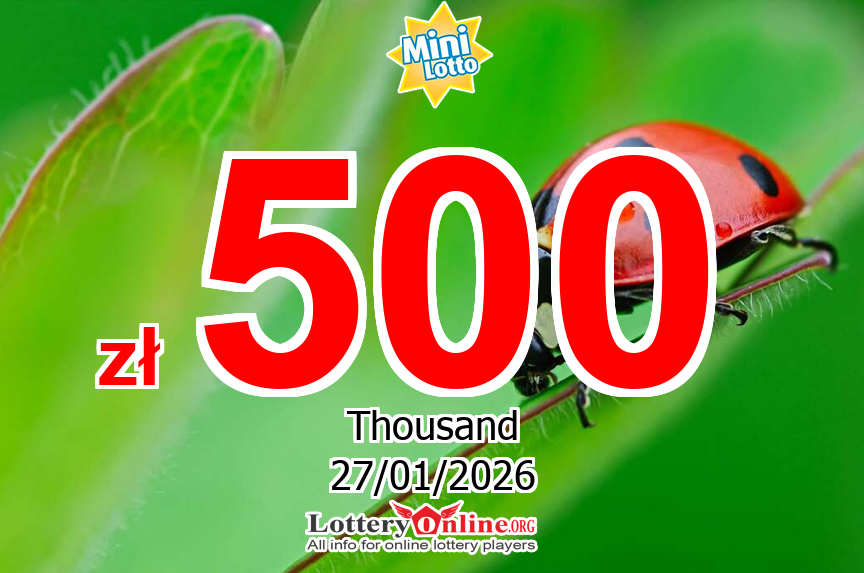 Mini Lotto jackpot jumps to zł 500 K PLN on Jan. 26, 2026