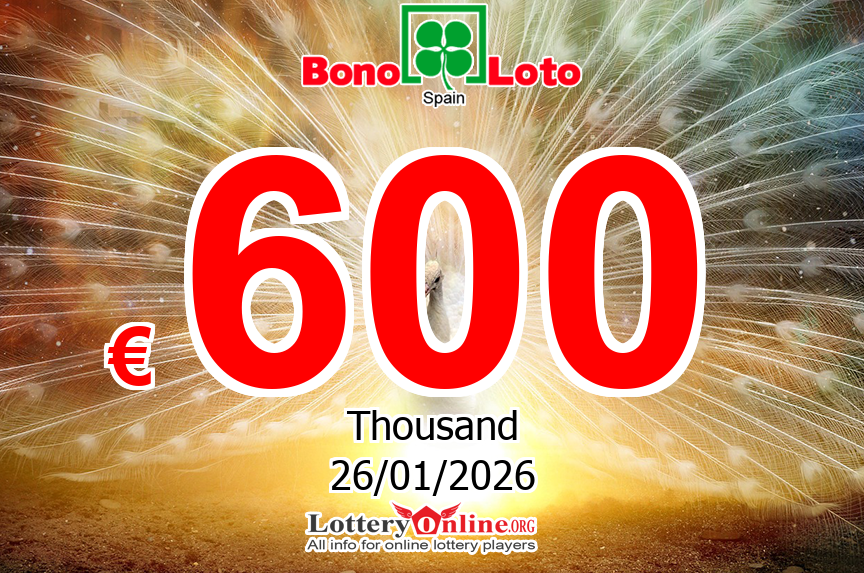 The result of BonoLoto lottery on Jan. 25, 2026 – Jackpot is € 600 K Euro
