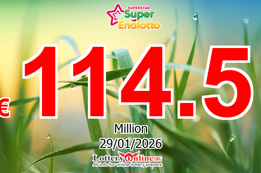 SuperStar jackpot jumps to € 114.5 Million Euro for Jan. 29, 2026