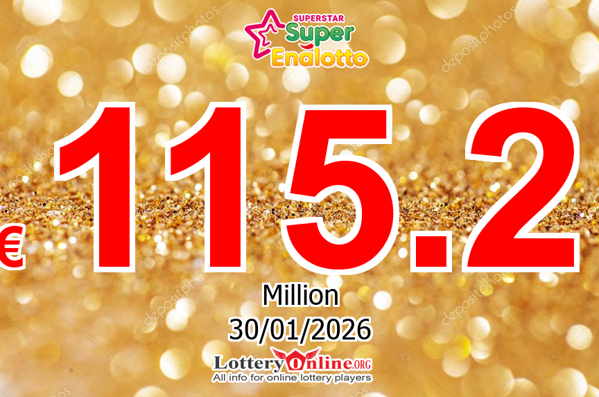 SuperStar jackpot is growing, It reaches € 115.2 Million Euro for Jan. 30, 2026