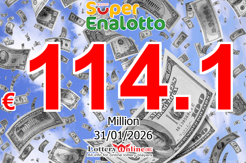 SuperEnalotto jackpot is growing, It reaches € 114.1 Million Euro for Jan. 31, 2026