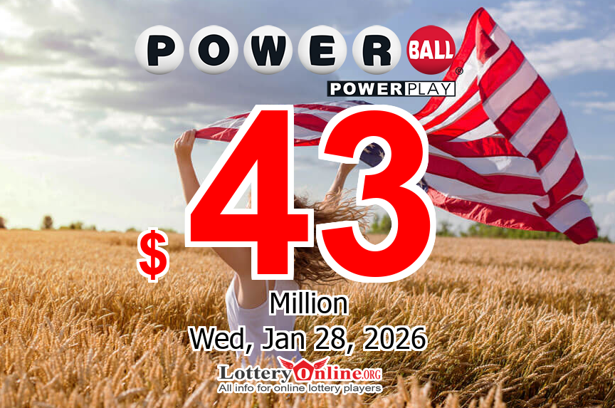 Powerball results for 01/26/26: Jackpot raises to $43 million