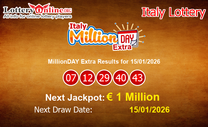LatestMillionDAY Extra Results