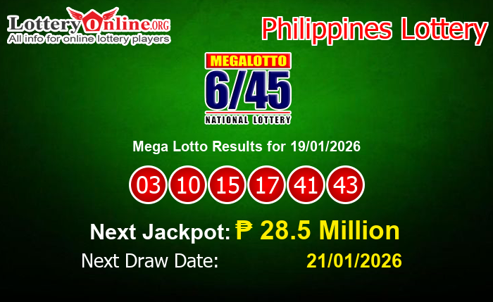 LatestMega Lotto Results