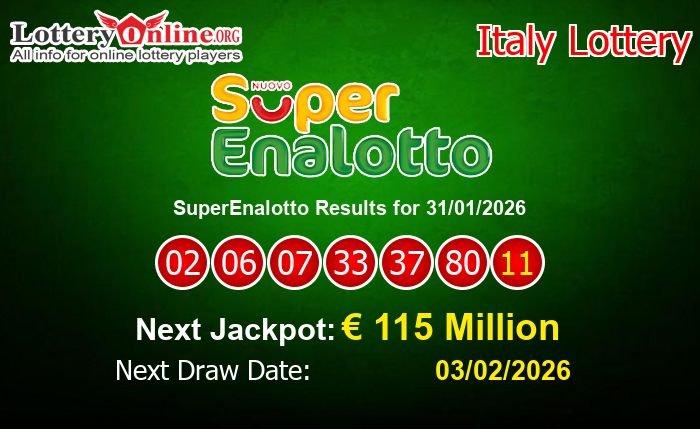 LatestSuperEnalotto Results