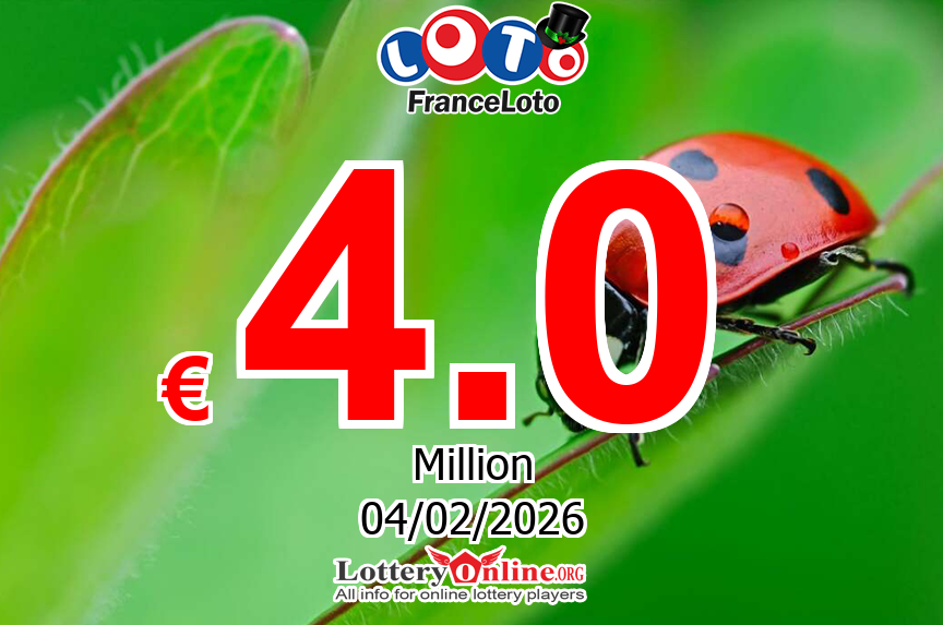 Loto Jackpot now is € 4 Million Euro: No winner of jackpot on Feb. 2, 2026
