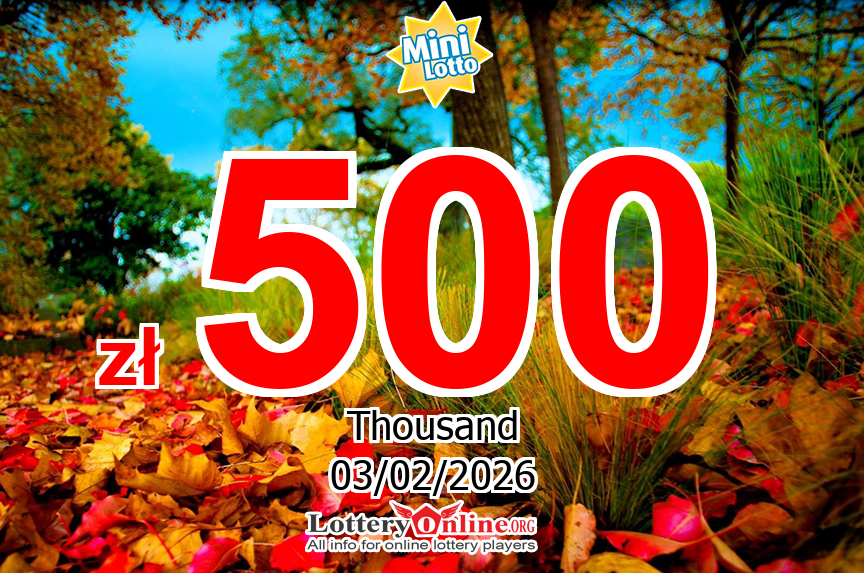 Mini Lotto results of Feb. 2, 2026; Jackpot is zł 500 K PLN