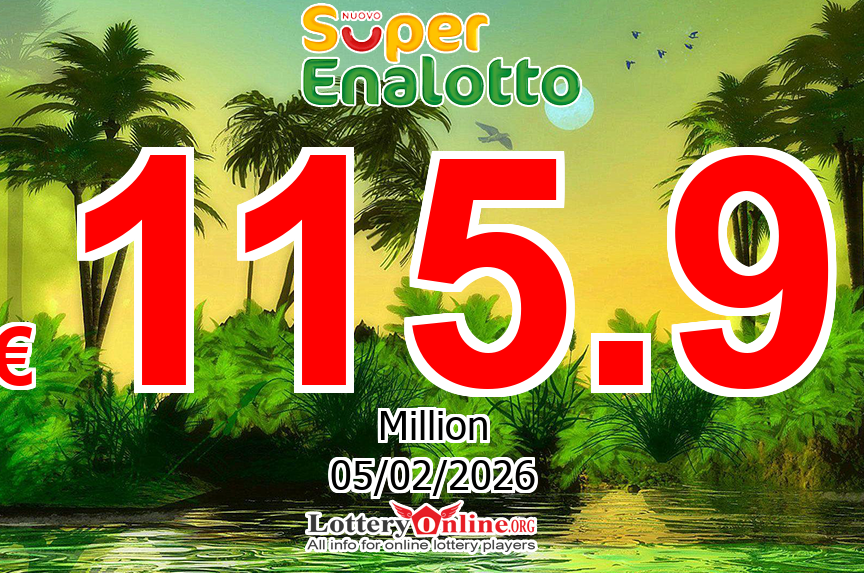 Nobody won jackpot, SuperEnalotto Climbs To € 115.9 Million Euro For The Next drawing, 02/05/26