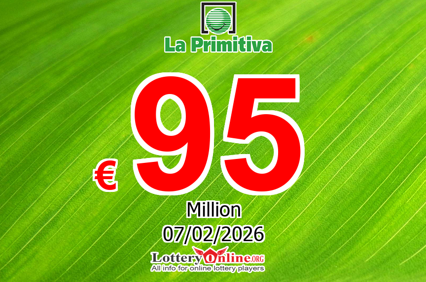La Primitiva jackpot climbs to € 95 Million Euro for Feb. 7, 2026