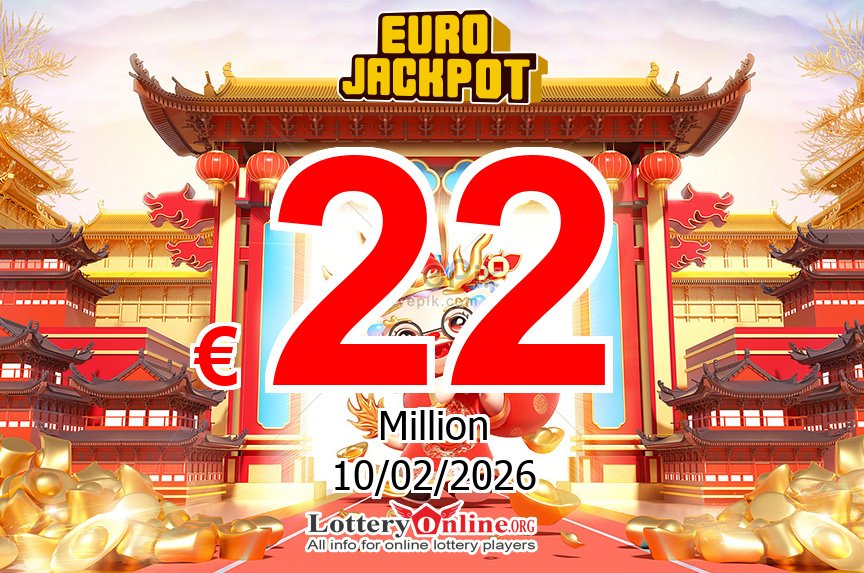 No jackpot winner, EuroJackpot jackpot hits € 22 Million Euro on Feb. 10, 2026
