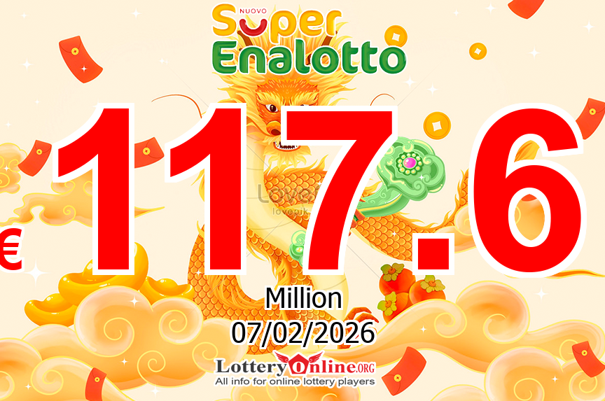 SuperEnalotto results for Feb. 6, 2026: Jackpot stands at € 117.6 Million Euro
