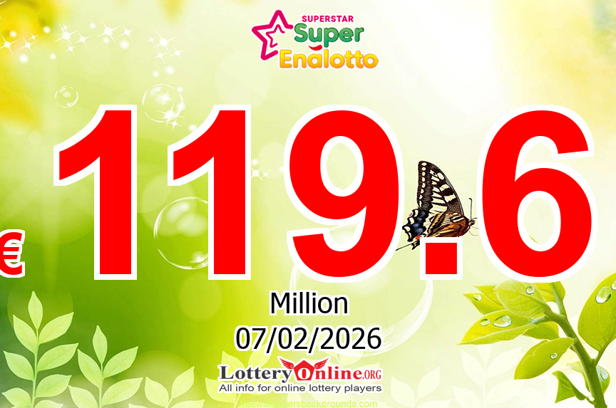 SuperStar Jackpot raises to € 119.6 Million Euro for the next drawing on Feb. 7, 2026