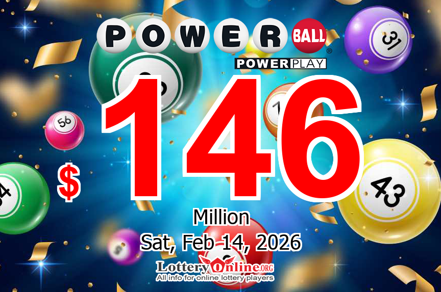 No jackpot winner, Powerball jackpot hits $146 million on Feb. 14, 2026