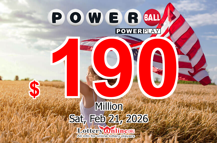 Powerball jackpot now is $190 million; A new winner of $2 million on Feb. 18, 2026