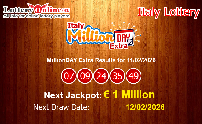 LatestMillionDAY Extra Results