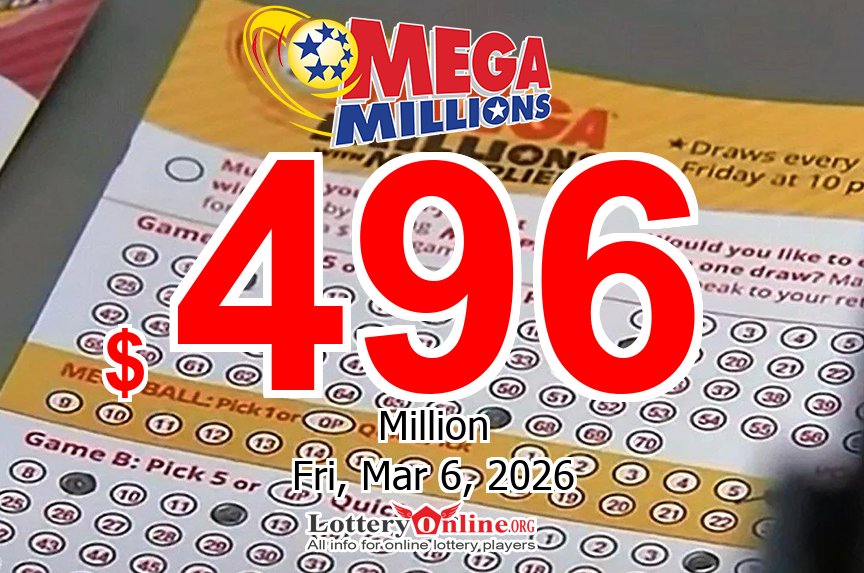 Mega Millions jackpot climbs to $496 million for 03/06/26 – Get the magic this March!