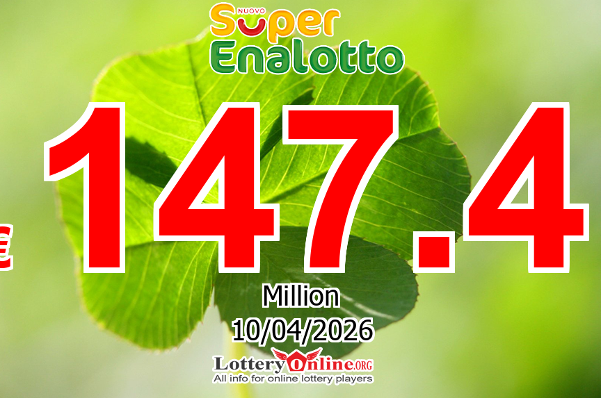 Who will win the next € 147.4 Million Euro SuperEnalotto jackpot on Apr. 10, 2026?