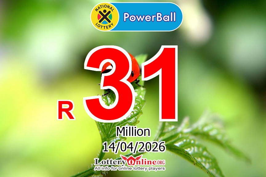 The result of PowerBall lottery on Apr. 10, 2026 – Jackpot is R 31 Million ZAR