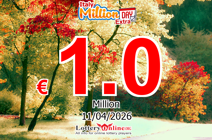 MillionDAY Extra results for 04/10/26: Jackpot stands at € 1 Million Euro