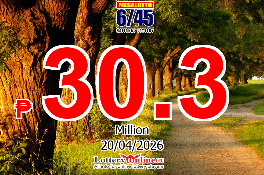 Mega Lotto Jackpot now is ₱ 30.3 Million PHP: No winner of jackpot on Apr. 17, 2026