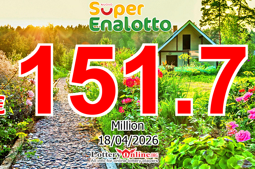 SuperEnalotto jackpot jumps to € 151.7 Million Euro for Apr. 18, 2026