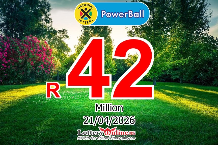 PowerBall Jackpot now is R 42 Million ZAR: No winner of jackpot on Apr. 17, 2026