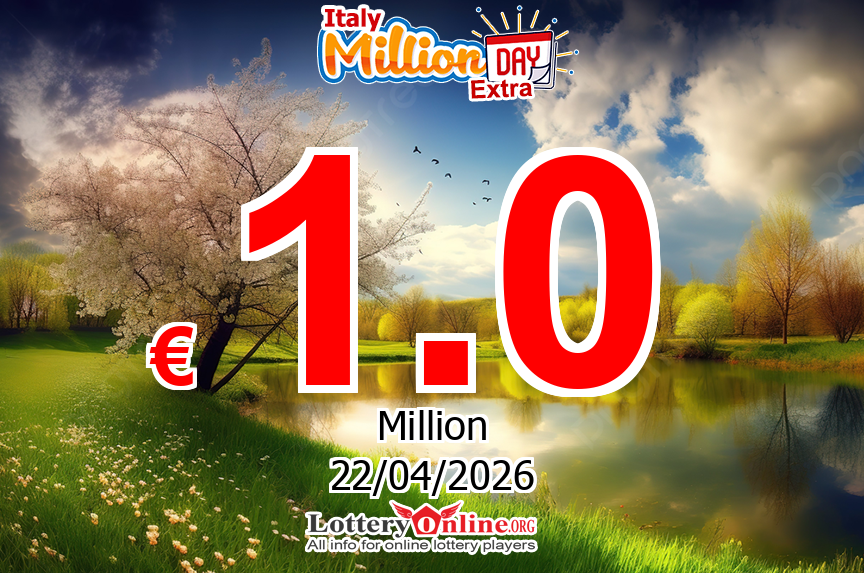 The result of MillionDAY Extra lottery on Apr. 21, 2026 – Jackpot is € 1 Million Euro