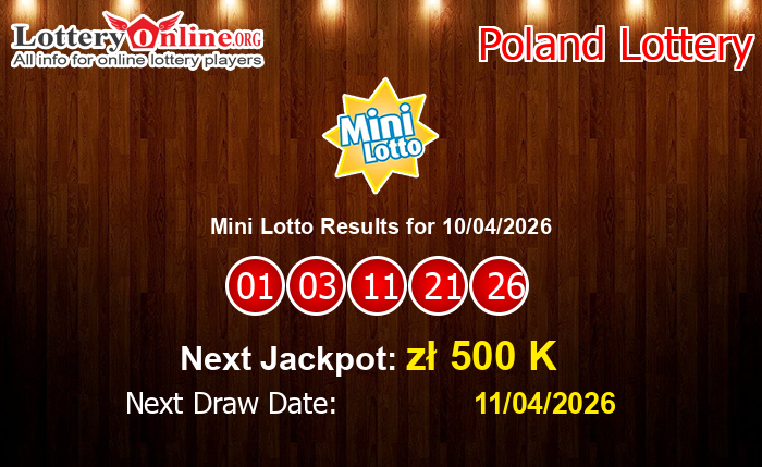 LatestMini Lotto Results
