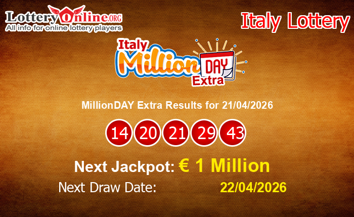 LatestMillionDAY Extra Results