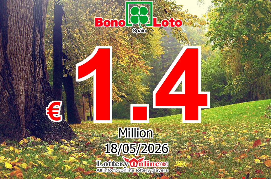The result of BonoLoto lottery on May. 17, 2026 – Jackpot is € 1.4 Million Euro