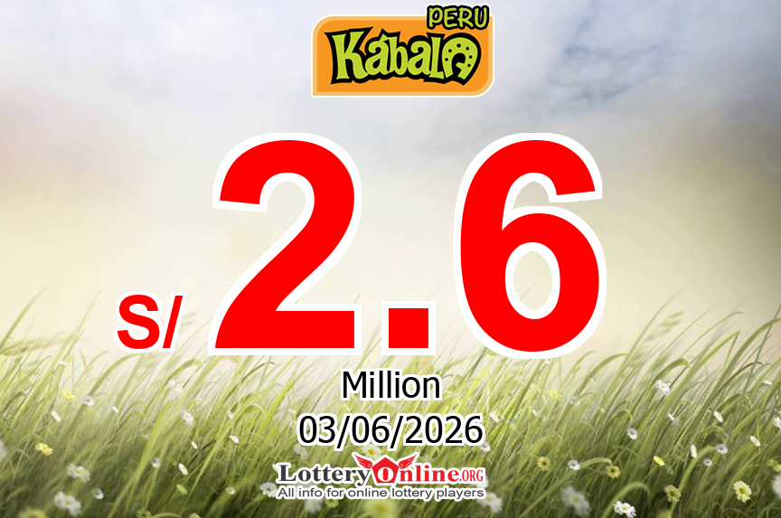 Kabala results for 05/31/26: Jackpot is S/ 2.6 Million PEN now