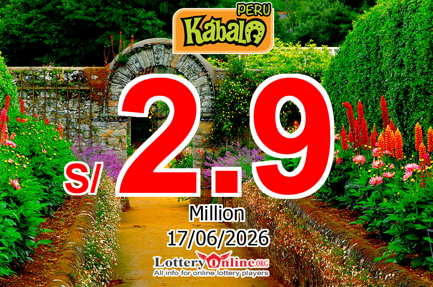 Result of Kabala on Jun. 14, 2026: Jackpot is S/ 2.9 Million PEN now