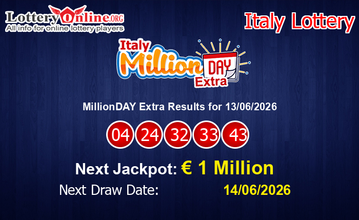 LatestMillionDAY Extra Results