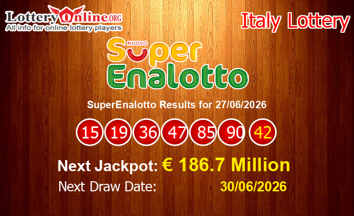 LatestSuperEnalotto Results