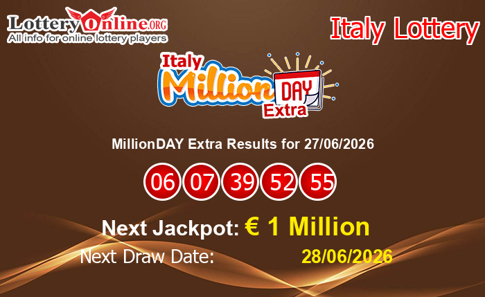 LatestMillionDAY Extra Results