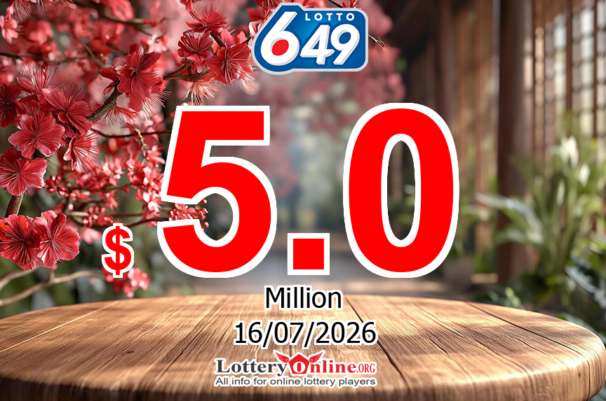 Lotto 649 results for 07/12/26: Jackpot raises to $ 5 Million CAD