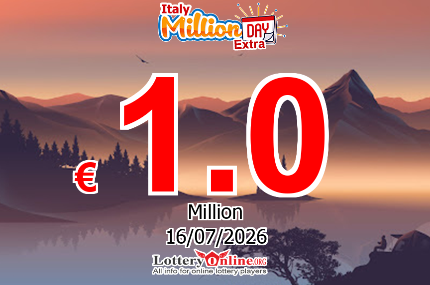 MillionDAY Extra Live Results for 07/15/26, Thursday Jackpot increases to € 1 Million Euro