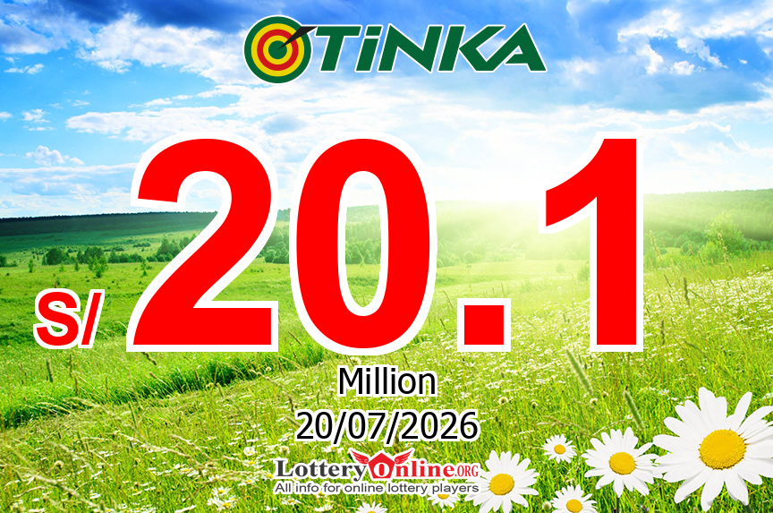 Tinka results for 07/16/26: Jackpot is up to S/ 20.1 Million PEN