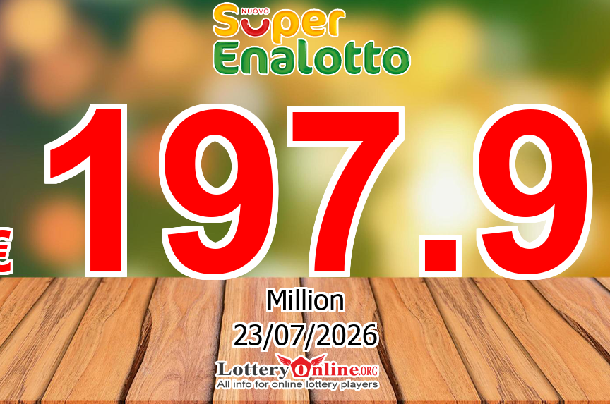 SuperEnalotto results for Jul. 21, 2026 – € 197.9 Million Euro Jackpot is waiting for the owner