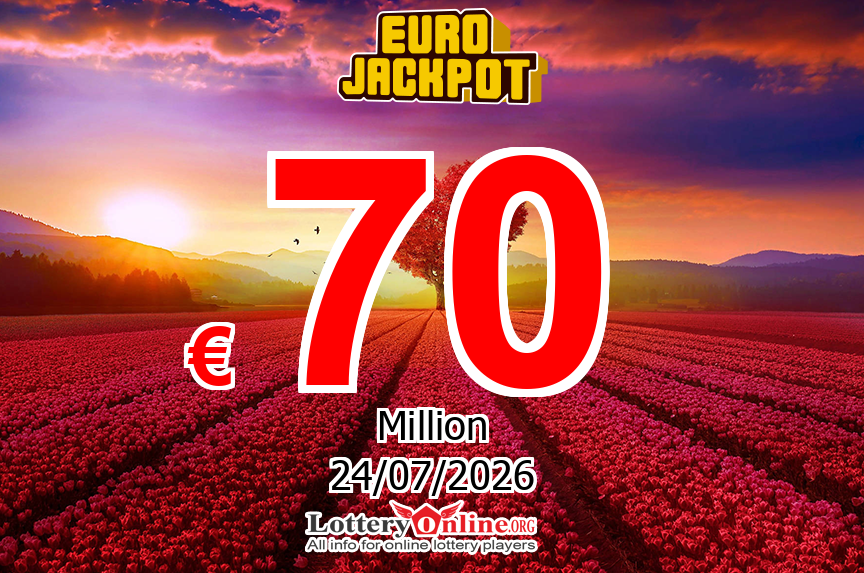 No winner today, Jul. 21, 2026 – EuroJackpot jackpot increases to € 70 Million Euro