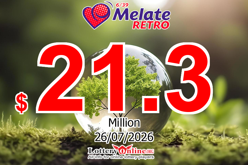 Mexlotto Vintage results of Jul. 22, 2026; Jackpot is $ 21.3 Million MXN