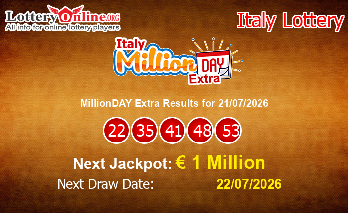 LatestMillionDAY Extra Results