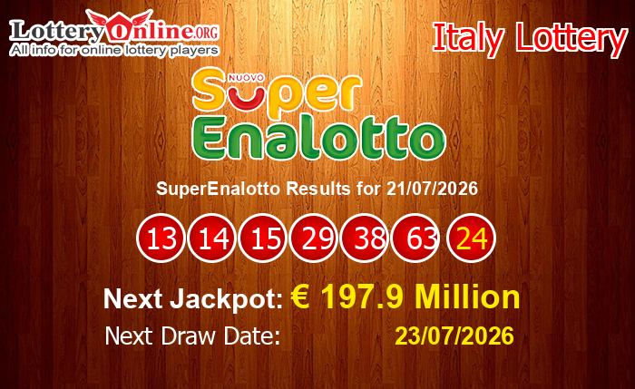 LatestSuperEnalotto Results