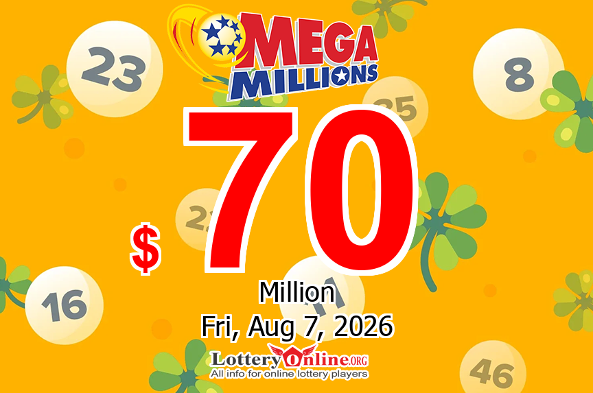 Mega Millions rolls over to $70 million for Aug. 7, 2026