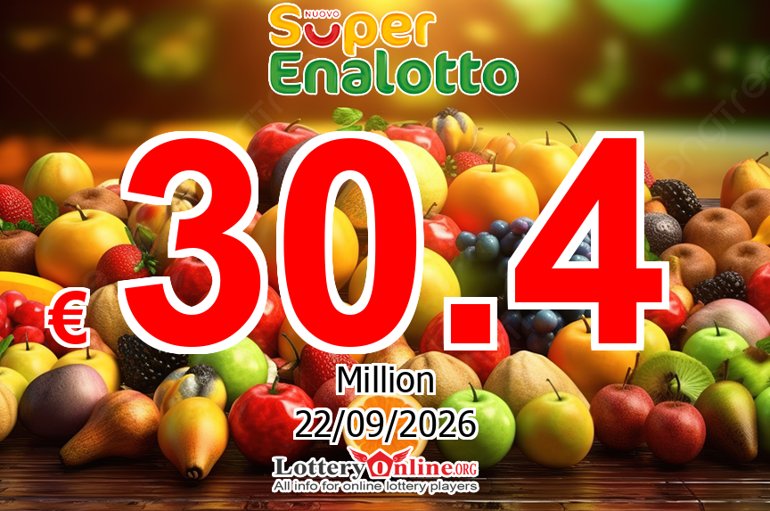 Who will win the next € 30.4 Million Euro SuperEnalotto jackpot on Sep. 22, 2026?